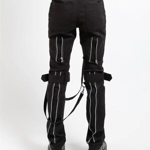 Tripp NYC Black Skinny Jeans with Zipper Accents
